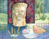 Still Life with Corn Goddess and Dove